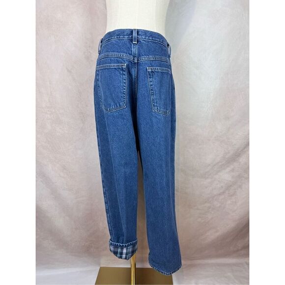 L.L. Bean 100% Cotton Flannel Lined Jeans Size 12 - Picture 4 of 6